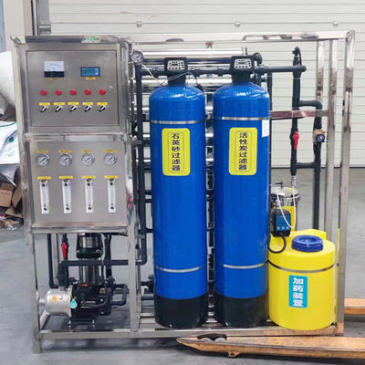 PVC 0.5 تن تجهیزات اسموز معکوس دو مرحله ای برای کارخانه بطری آب آشامیدنی