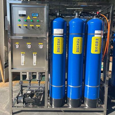 PVC 0.5 تن واحد قطبی سه مخزن دستگاه آسموز معکوس برای فضاهای کوچک