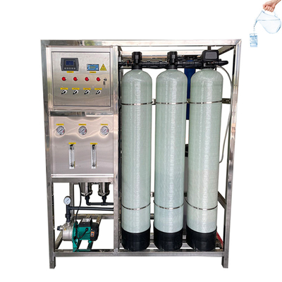 500LPH معکوس آسموز تصفیه آب آشامیدنی فیلتر آب آرایشی کارخانه Ro سیستم دو مرحله ماشین تصفیه آب