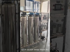 1 تن / ساعت RO تمام در یک سفارشی سازی SS304 PVC شیشه ای شیشه ای دو یا سه فیلتر